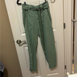 Zara Green Belted Pants